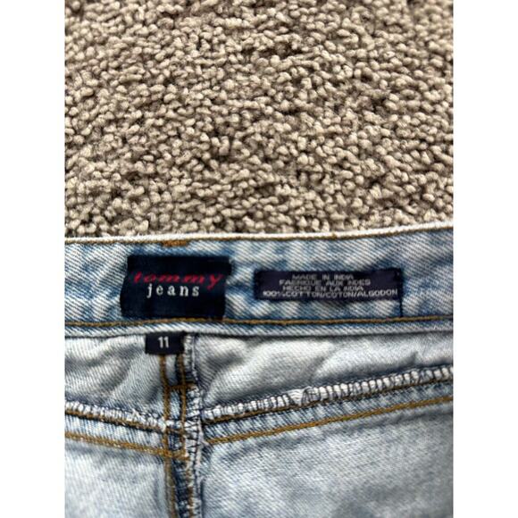 VINTAGE Tommy Hilfiger Jeans Womens 11 Light Wash Fringe Trim Bootcut Ladies - Picture 11 of 14